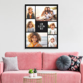 6 fotocollage - witte achtergrond - zwarte tekst canvas afdruk (Insitu (Woonkamer))