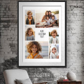 6 fotocollage - witte achtergrond - zwarte tekst poster