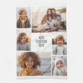 6 fotocollage - witte achtergrond - zwarte tekst theedoek (Verticaal)