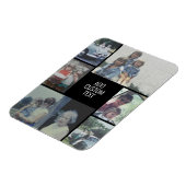 6 fotocollage - zwarte achtergrond - witte tekst magneet (Linkerzijde)