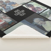 6 fotocollage - zwarte achtergrond - witte tekst sherpa deken (3/4)