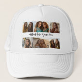 6 Fotocollageraster - Witte aangepaste tekst - Zwa Trucker Pet (Voorkant)