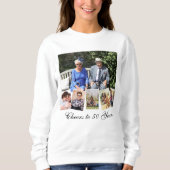 6 Fotofamilie Collage Aangepaste tekst Trui (Voorkant)