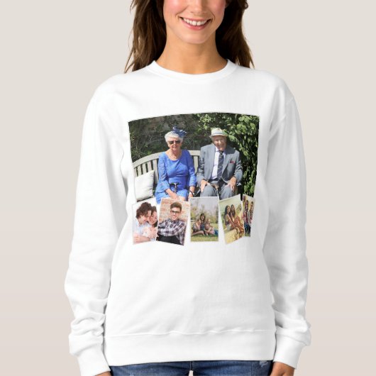 6 Fotofamilie Collage Custom Trui (Voorkant)