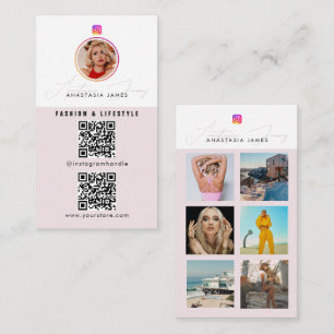 6 Fotofeed Grid Social Media 2 QR Codes Website Visitekaartje