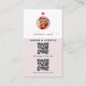 6 Fotofeed Grid Social Media 2 QR Codes Website Visitekaartje (Voorkant)