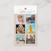 6 Fotofeed Social Media QR Code Neutrale kleuren Visitekaartje (Achterkant)