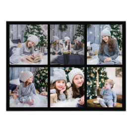 6 Fotogalerijraster: zwart, klaar voor Lijst Foto Afdruk