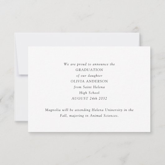 6 Fotominimalistische Afstuderen aankondiging (Achterkant)