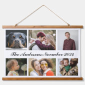 6 Foto's collage instagram Hangend Wandkleed (Voorkant)