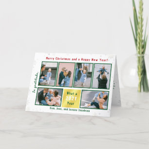 6 foto's Collage Letter Schattige Elegant geperson Feestdagen Kaart