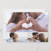 6 foto's Eerste kerst als meneer en mevrouw goud Feestdagenkaart (Achterkant)