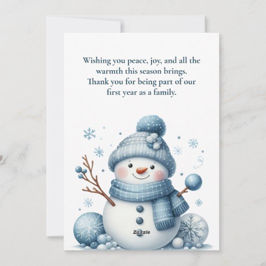 6 foto's Eerste kerst samen Feestdagenkaart (Achterkant)