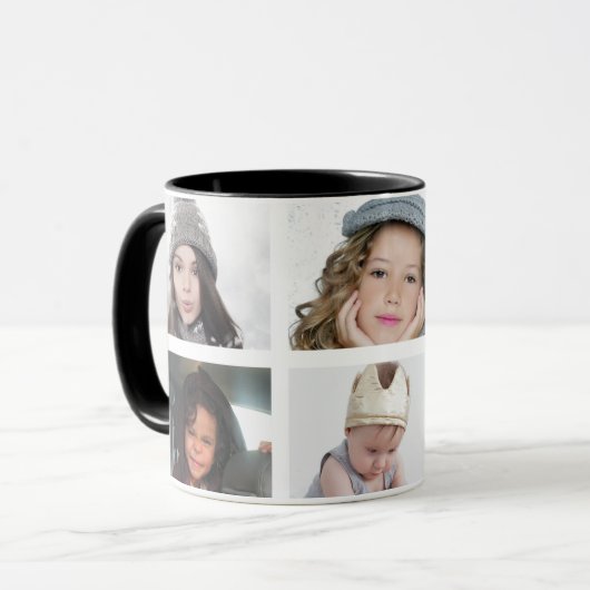 6 foto's Foto Persoonlijke Afbeeldingen Mok (Voorkant links)