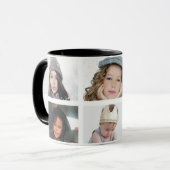 6 Foto's Gepersonaliseerde Afbeeldingen Mok (Voorkant links)