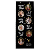 6 Foto's kerstballetjes zwart Wijn Cadeautas (Achterkant)