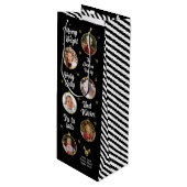 6 Foto's kerstballetjes zwart Wijn Cadeautas (Voorkant Gekanteld)