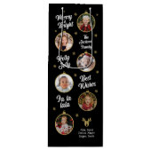 6 Foto's kerstballetjes zwart Wijn Cadeautas (Voorkant)