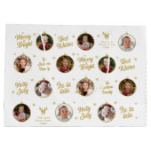 6 Foto's met kerstversieringen Modern Groot Cadeauzakje (Achterkant)