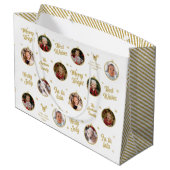 6 Foto's met kerstversieringen Modern Groot Cadeauzakje (Achterkant Gekanteld)