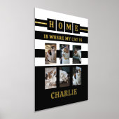 6 foto's naam dierenvriend katten zwart wit folie afdrukken (Laagn)