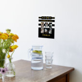 6 foto's naam dierenvriend katten zwart wit folie afdrukken (Laag (Keuken))