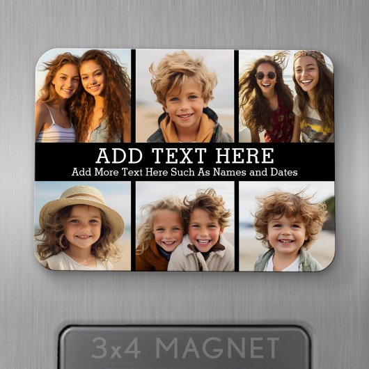 6 Fotosamenstelling 2 Regels tekst -- CAN Bewerken Magneet