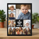6 Fotosjabloon met 2 regels tekst - Zwart Briefkaart<br><div class="desc">Gebruik 6 vierkante foto's en maak een uniek en trendy briefkaart om naar vrienden te sturen. Als u iets moet verplaatsen,  klikt u op de knop Aanpassen om wijzigingen aan te brengen.</div>