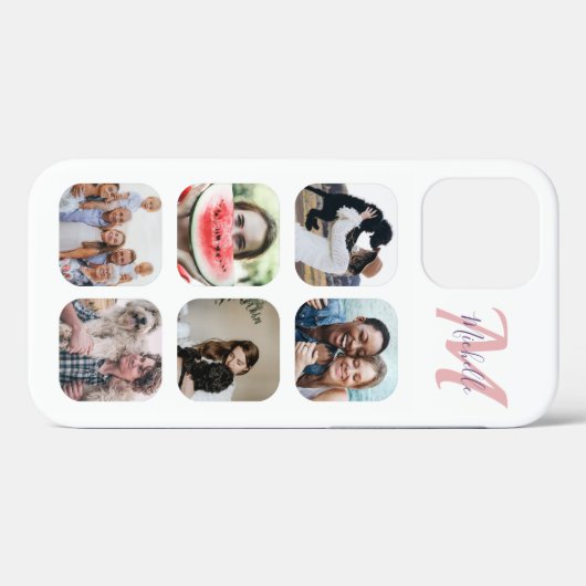 6 Fotosjabloon Monogram Case-Mate iPhone Case (Achterkant (horizontaal))