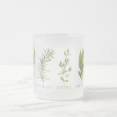 6 FRESH HERBS Frosted Glass Mok (Center)