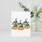 6 ganzen A Laying Briefkaart (Staand voorkant)