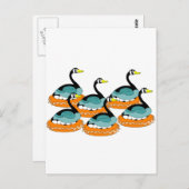 6 ganzen A Laying Briefkaart (Voorkant / Achterkant)