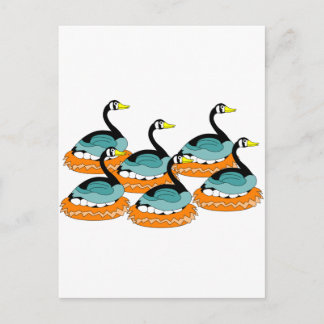 6 ganzen A Laying Briefkaart