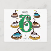 6 ganzen a Laying Briefkaart (Voorkant)