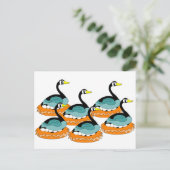 6 ganzen A Laying Briefkaart (Staand voorkant)