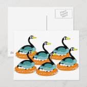 6 ganzen A Laying Briefkaart (Voorkant / Achterkant)