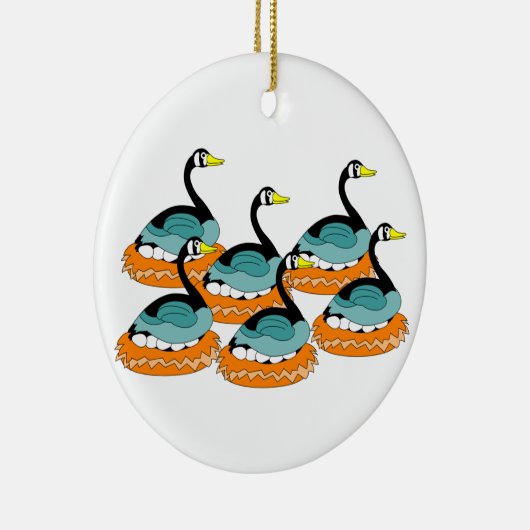 6 ganzen A Laying Keramisch Ornament (Rechts)