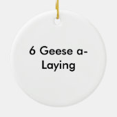 6 ganzen A Laying Keramisch Ornament (Achterkant)