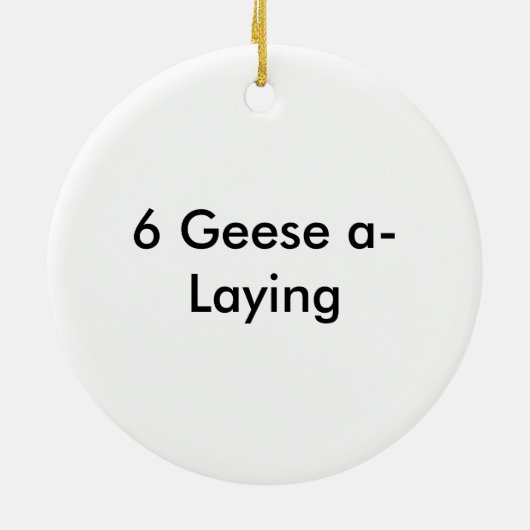 6 ganzen A Laying Keramisch Ornament (Achterkant)