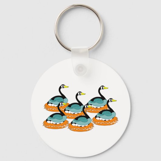 6 ganzen A Laying Sleutelhanger (Voorkant)