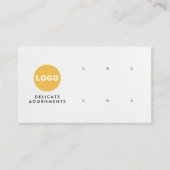 6 Gat leder met wit leder Voeg Logo Busine toe Visitekaartje (Voorkant)