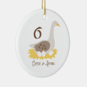 6 Geese A-Laying Keramisch Ornament (Rechts)