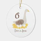 6 Geese A-Laying Keramisch Ornament (Links)