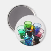 6 Gekleurde Cocktail Shot Bril -Stijl 16 Magneet (Voorkant / Achterkant)