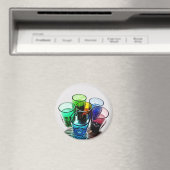 6 Gekleurde Cocktail Shot Bril -Stijl 16 Magneet (Insitu (Vaatwasser))
