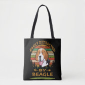 6 Gemakkelijk afgeleid door Beagle Tote Bag (Voorkant)