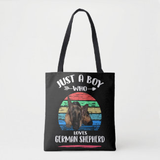 6 Gewoon een jongen die van German Shepherd  houdt Tote Bag