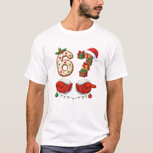 “6 Gifts & Santa Hands” Cookie for brothers  T-shirt (Voorkant)