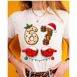 “6 Gifts & Santa Hands” Cookie T-shirt