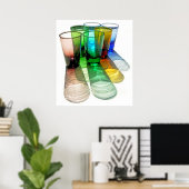 6 Glazen warme cocktailbril - Stijl 18 Poster (Thuiskantoor)